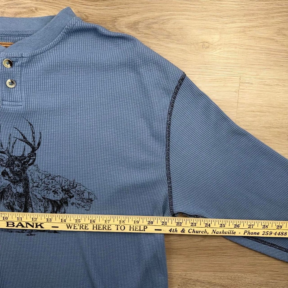 Buckhorn River White Tailed Deer Henley Thermal Shirt 3XL - Picture 4 of 7